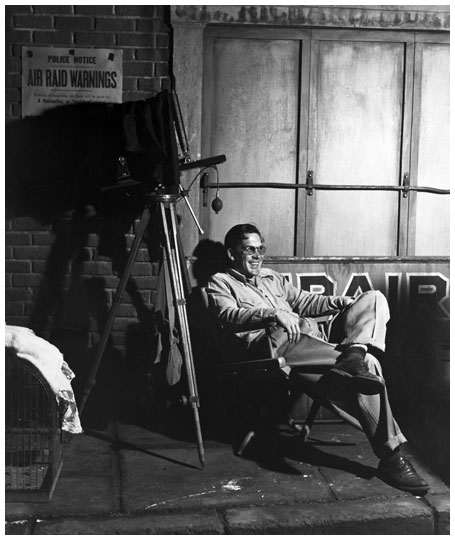 Ned Scott's friend, Peter Stackpole, shuttered this image of Ned while he was resting between takes on the set of John Ford's epic film 