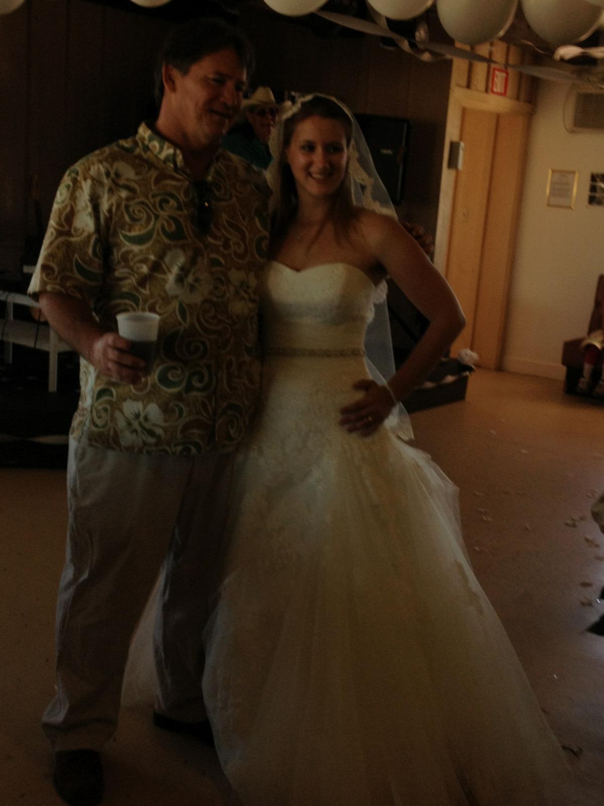 My dad and I at my wedding reception