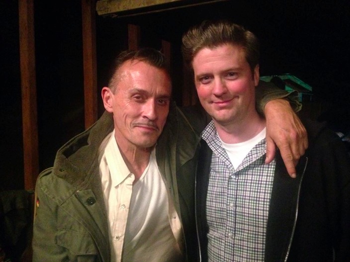 Actor Robert Knepper and producer David J Phillips on the set of 