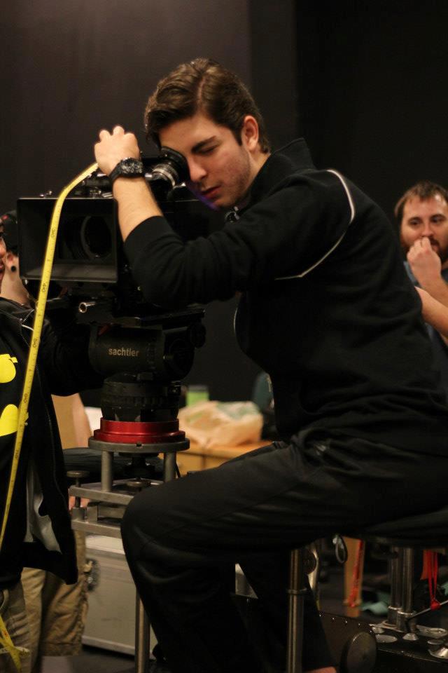 Alfredo Lara Orbezo working with the ARRI 416.