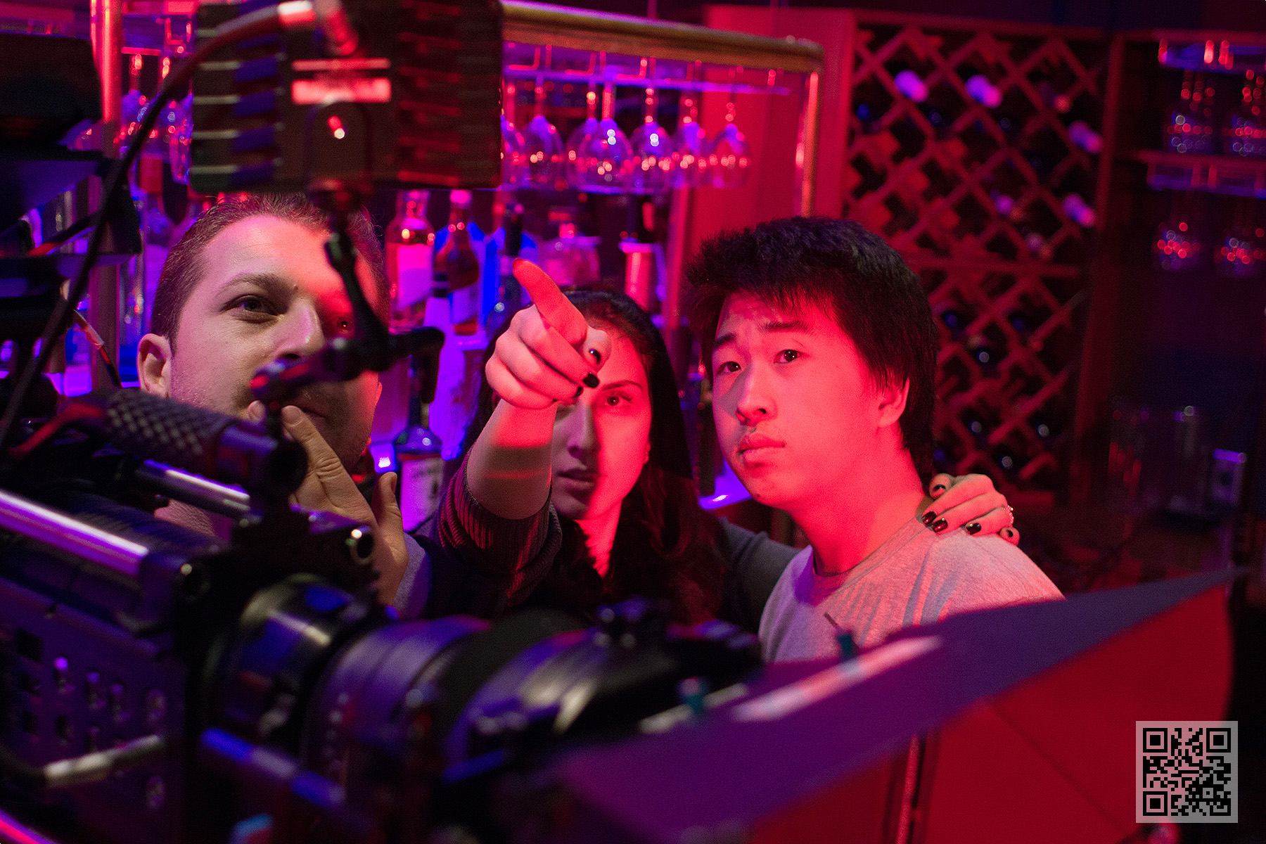 Working with my amazingly talented DP- Hayk Atomts and Gaffer - Nicholas Purnomo. On set of the music video 