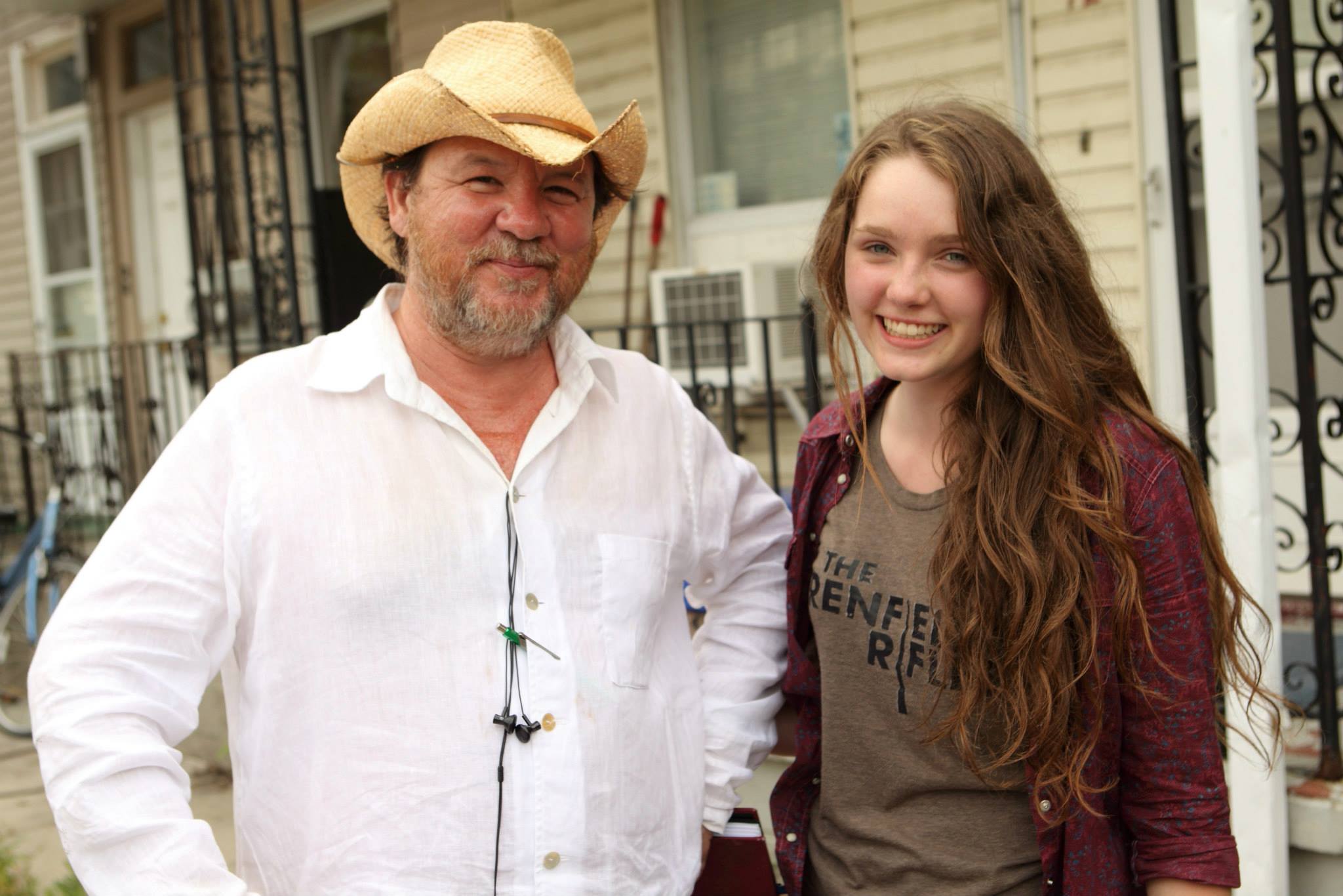 With director Bruce McDonald on set of Cracked.