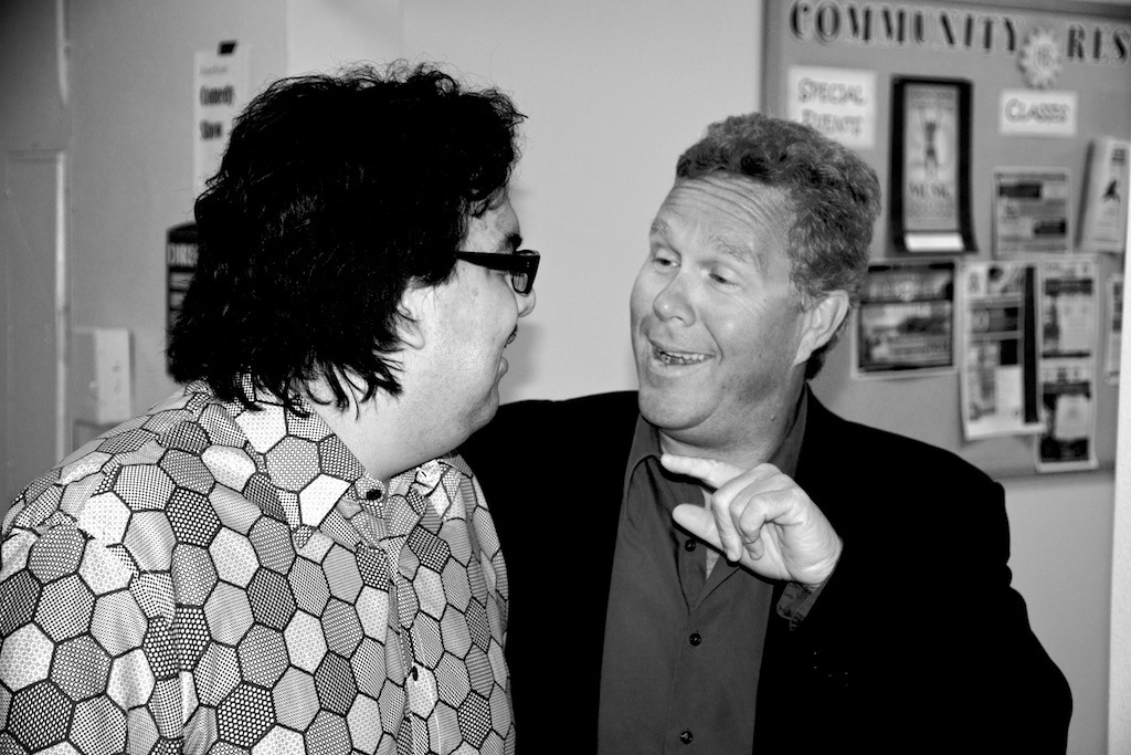 Joey receiving some great pre-show advice from Richard of 