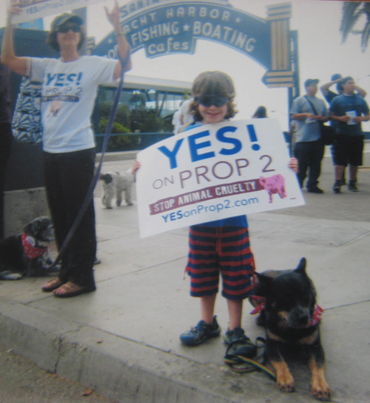 A very young activist.
