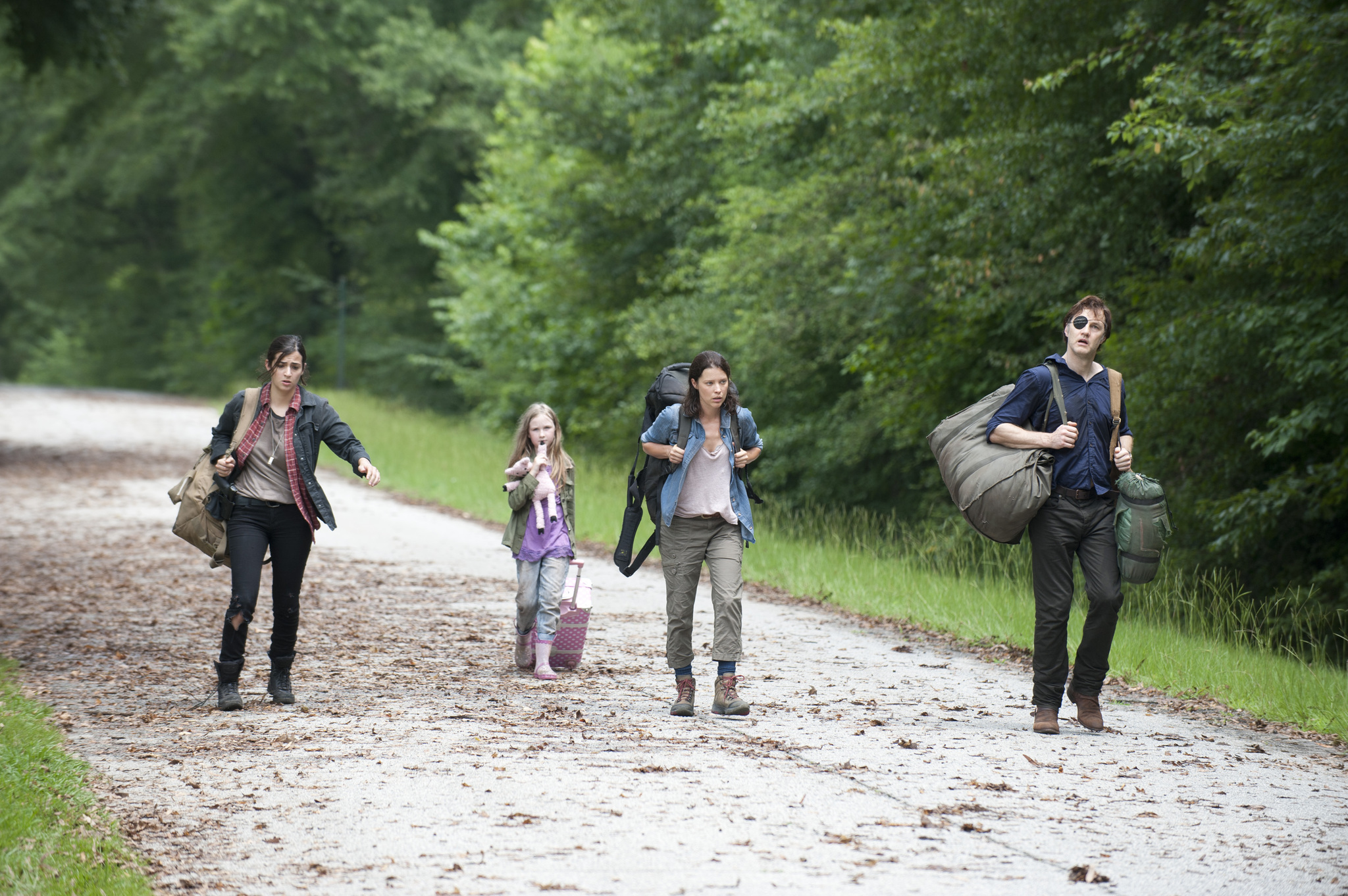 Still of David Morrissey, Audrey Marie Anderson, Alanna Masterson and Meyrick Murphy in Vaikstantys numireliai (2010)