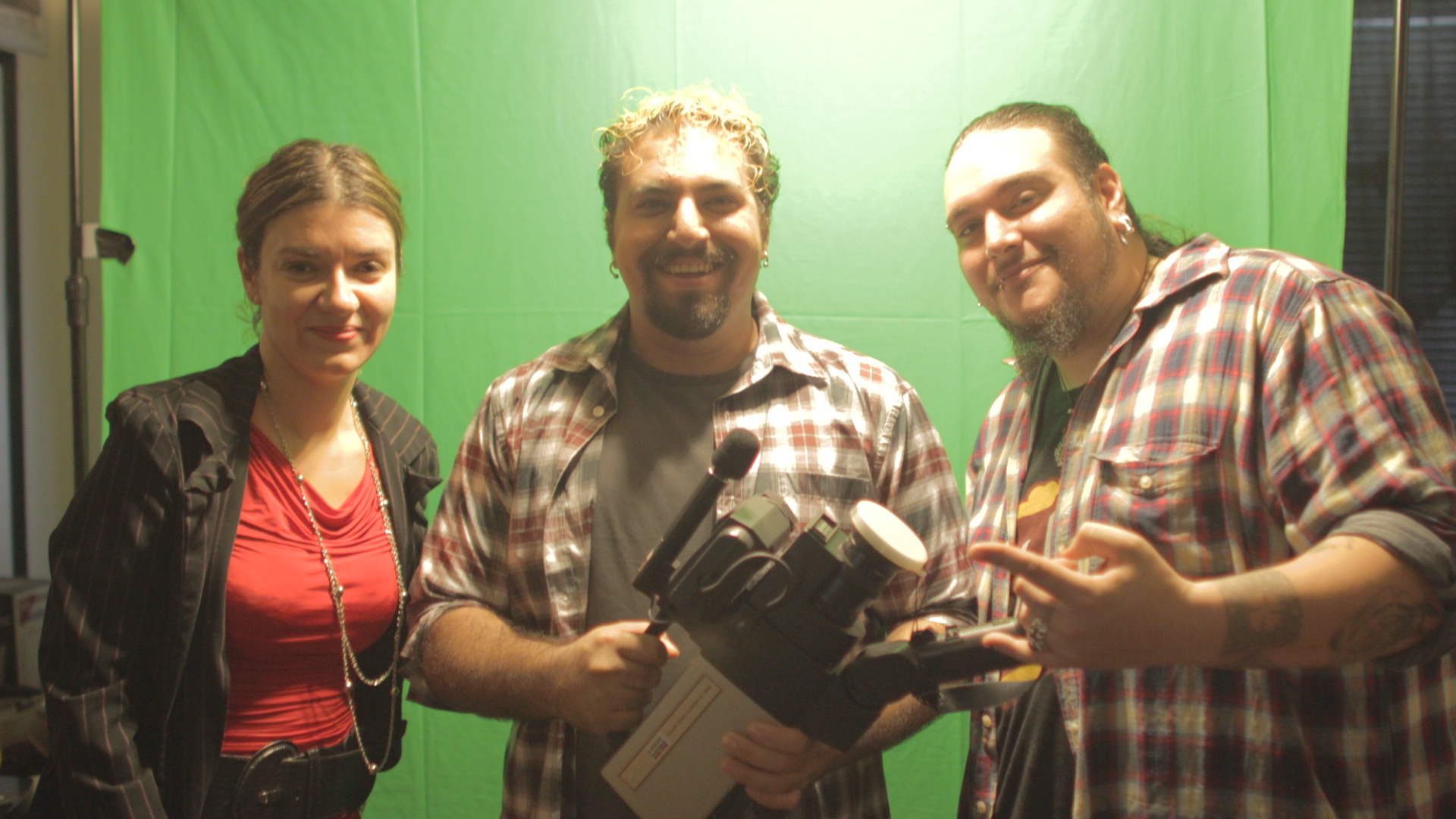 On the set of Blood Slaughter Massacre with James Balsamo and Genoveva Rossi