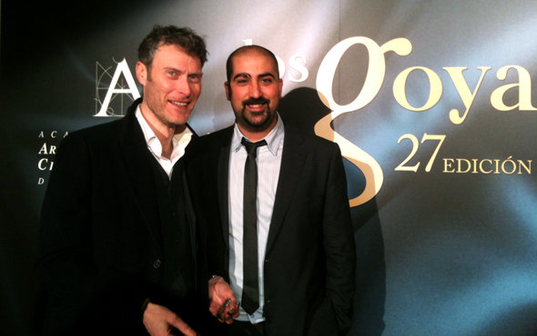 Jonathan D. Mellor and Jose Martín Rosete at nominations event for 27th Goya Awards