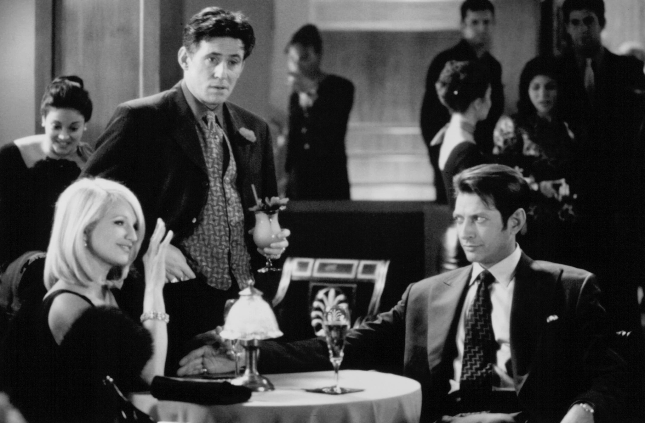 Still of Jeff Goldblum, Ellen Barkin and Gabriel Byrne in Mad Dog Time (1996)