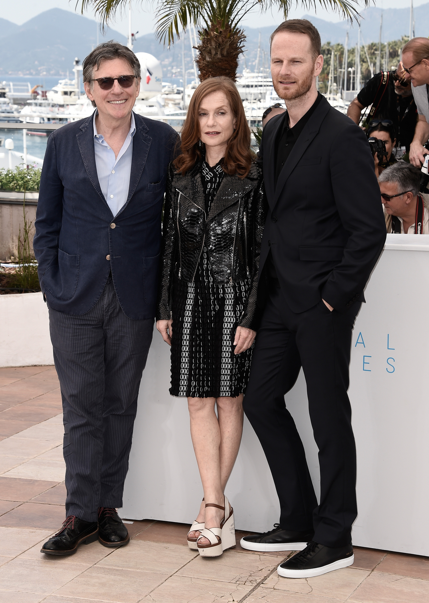 Gabriel Byrne, Isabelle Huppert and Joachim Trier at event of Louder Than Bombs (2015)