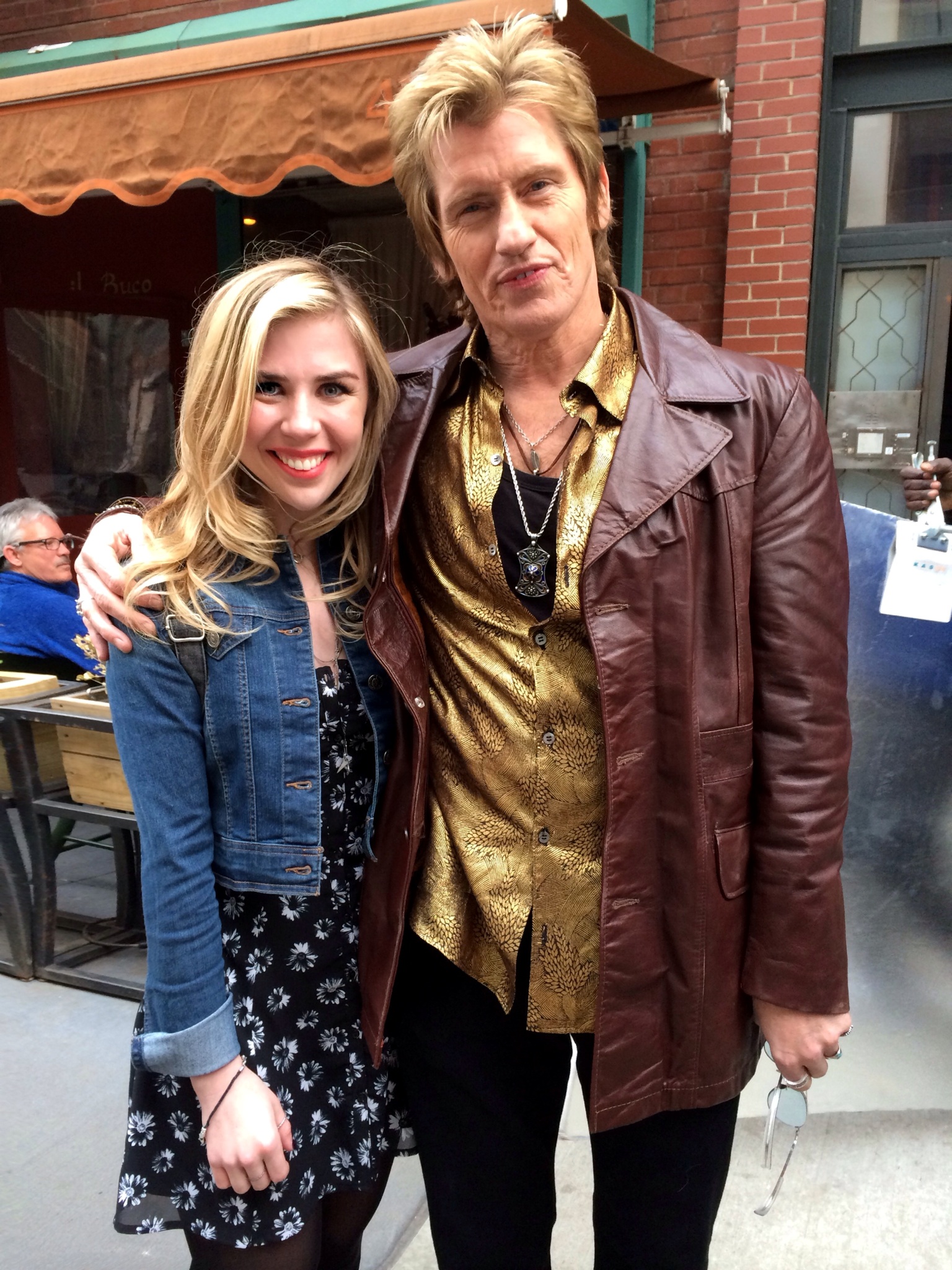 Sainty and Denis Leary (star/creator) on set of the new FX pilot- Sex&Drugs&Rock&Roll