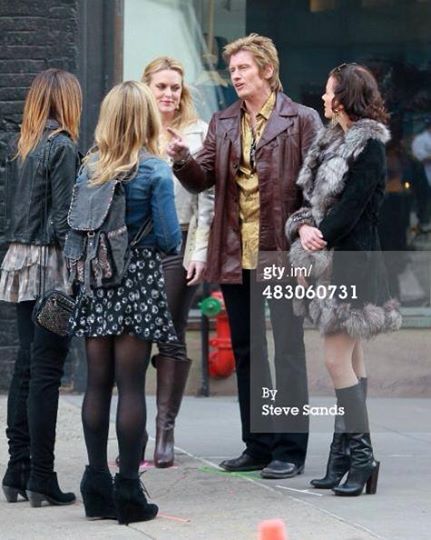 Sainty Nelsen, Elizabeth Gillies, Elaine Hendrix, Denis Leary and Kate Hodge on set of Sex&Drugs&Rock&Roll (FX pilot)