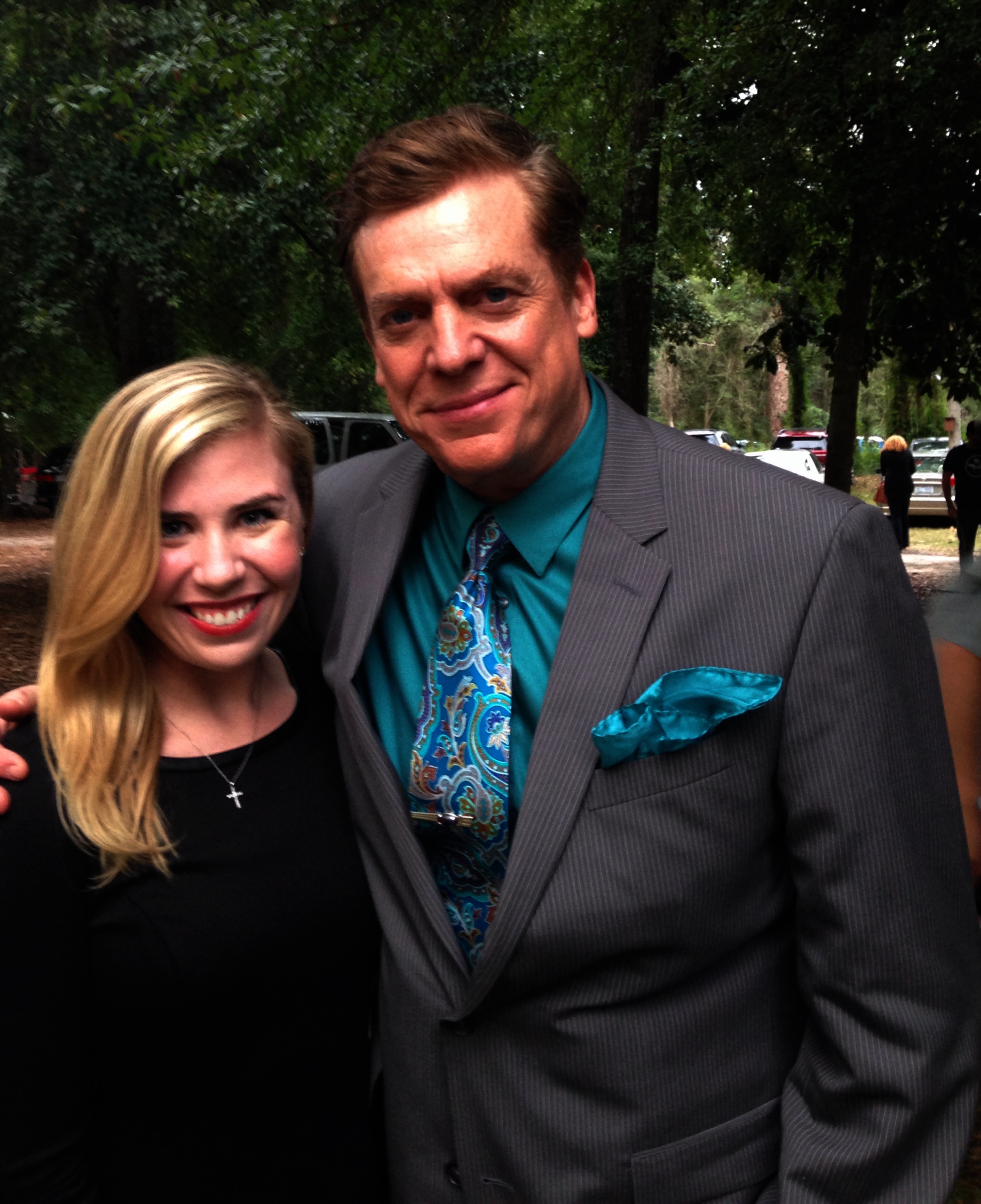 Sainty & Christopher McDonald (Riverboat) on set of the feature film: 