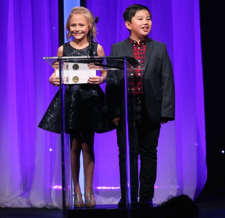 Alyvia Alyn Lind and Albert Tsai presenting at the 2016 Artios Awards-Beverly Hilton