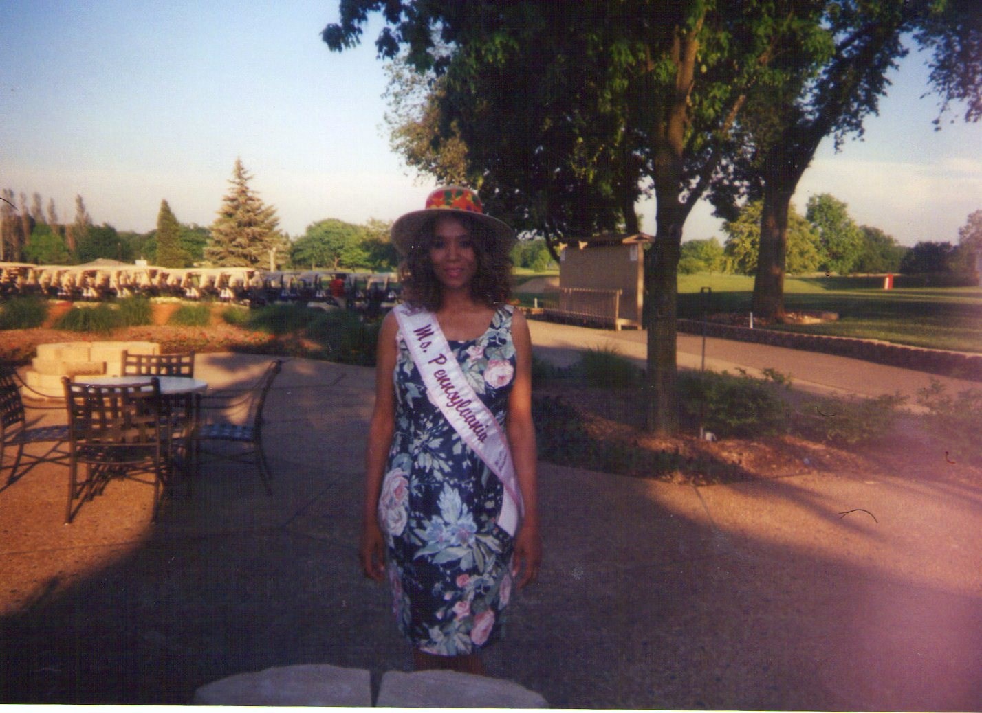Ms. Pennsylvania 2004 Maria Frisby at the 2004 United States All World Beauties National Pageant in Bloomingdale, Illinois.