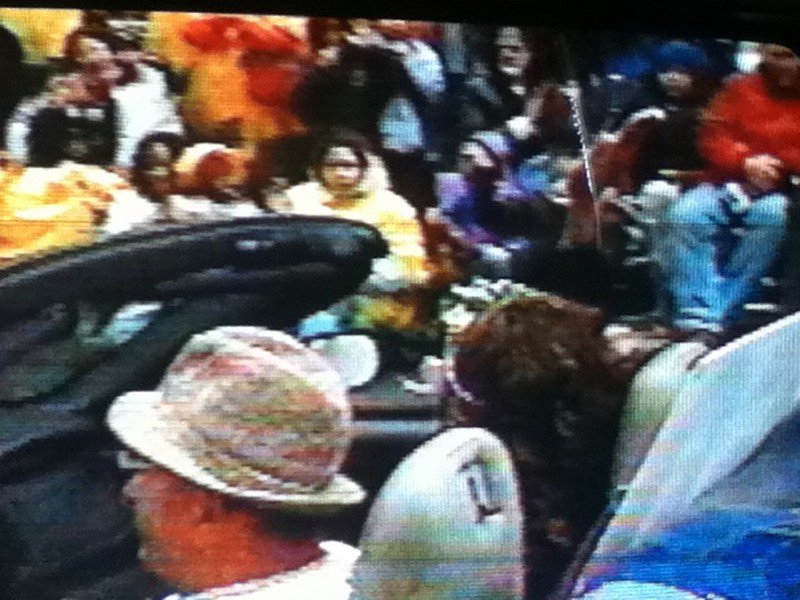 Ms. Pennsylvania 2004 Maria Frisby in the 2004 Harrisburg Holiday Parade.