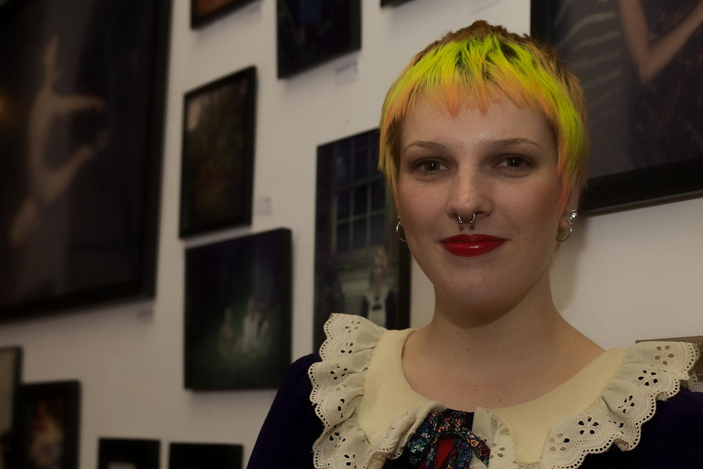 Chantel Beam at a gallery show of her photographic work in 2010