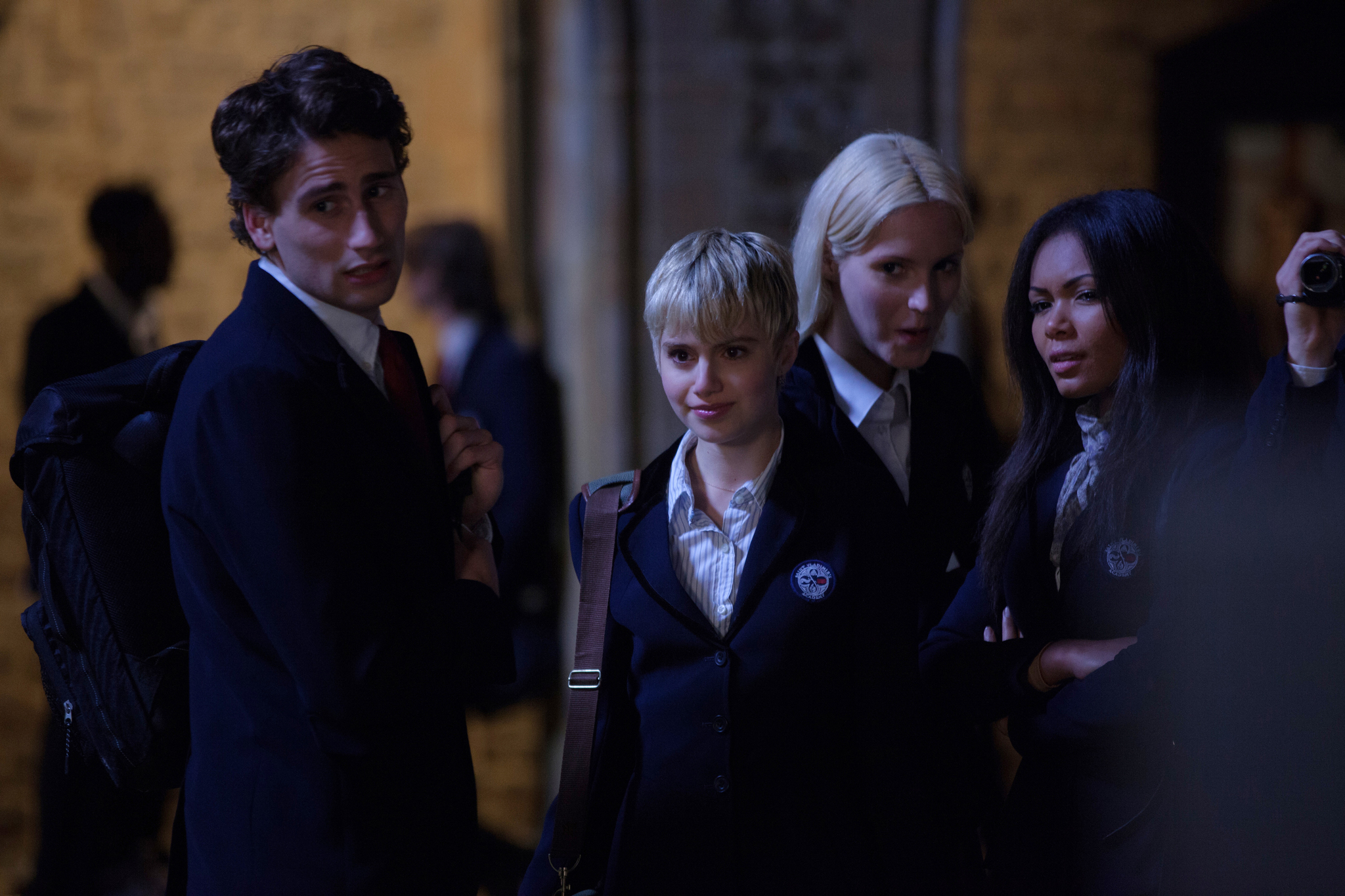 Still of Sami Gayle and Edward Holcroft in Vampire Academy (2014)