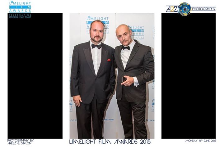 Sean Cronin with Jonathan Sothcott at the Limelight Film Awards 2015