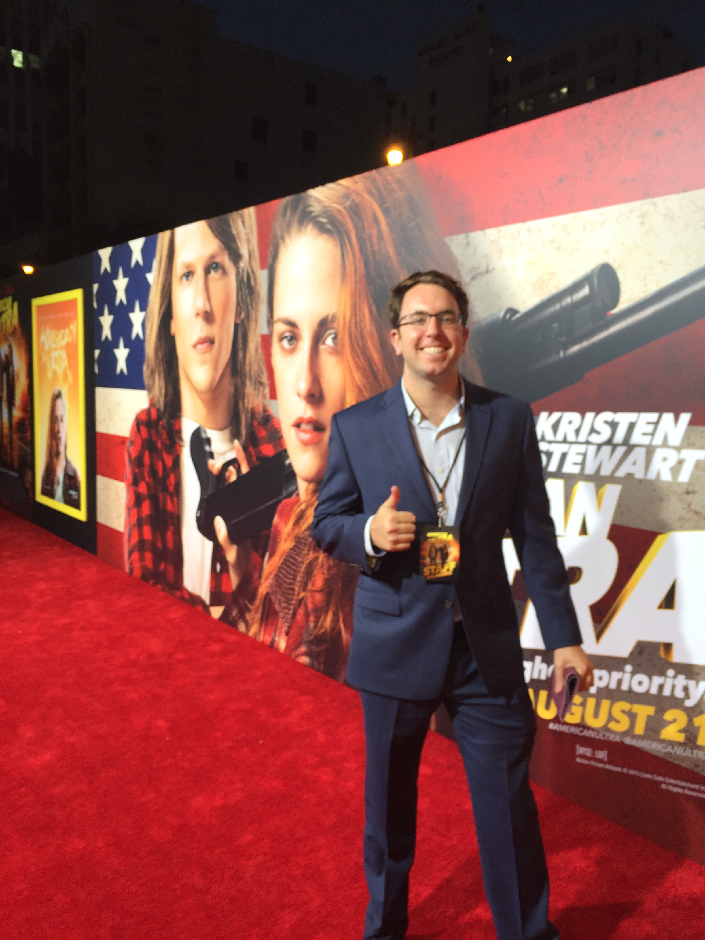 Ryan Svendsen at the premiere of American Ultra at Ace Theatre (2015)