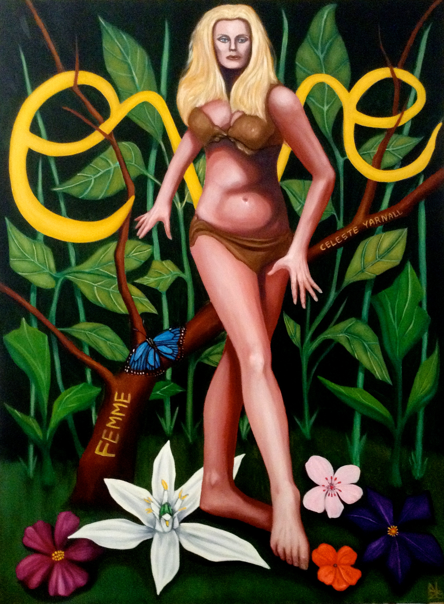 EVE ~ Painting of Celeste Yarnall as EVE ~ Oil on Canvas by Nazim Artist