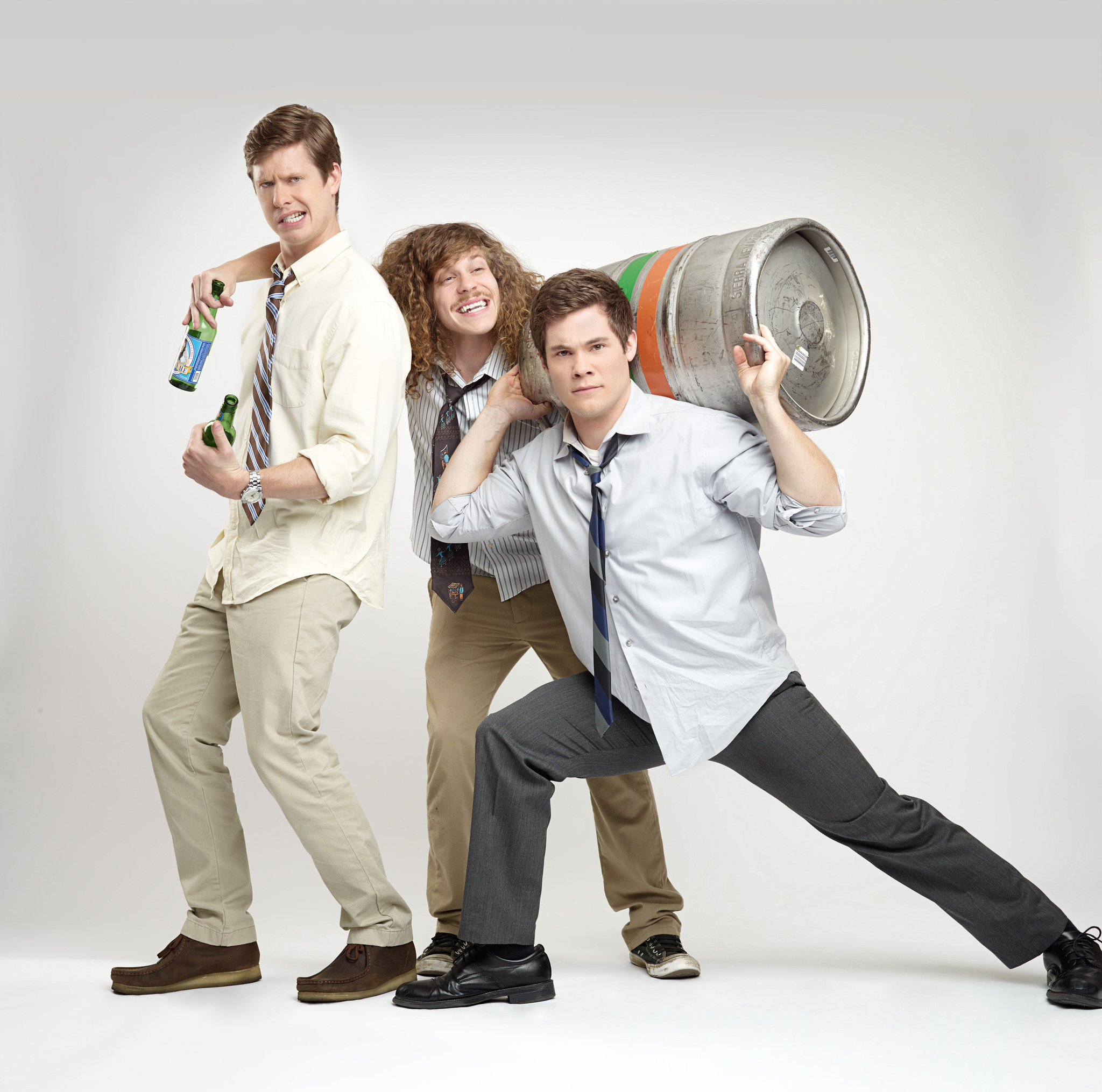 Still of Adam DeVine, Anders Holm and Blake Anderson in Workaholics (2011)