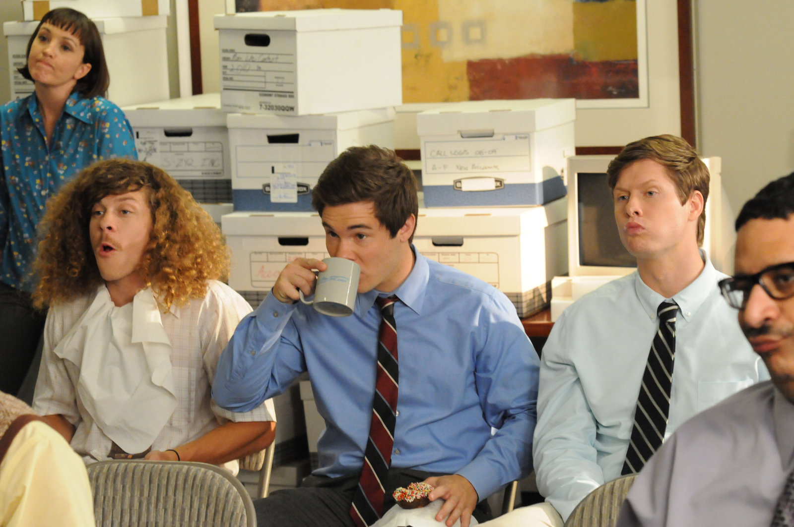 Still of Adam DeVine, Anders Holm and Blake Anderson in Workaholics (2011)