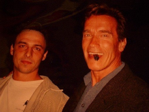 Arnold Schwarzenegger and Kit Mallet