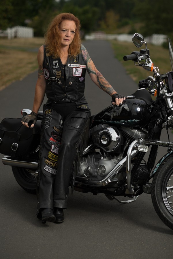 This is Gwyn's 2009 Harley Davidson Street Bob. She is a member of the Harley Owners Group.