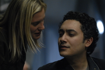 Still of Alessandro Juliani and Katee Sackhoff in Battlestar Galactica (2004)