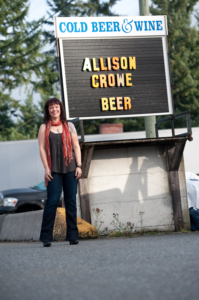 Allison Crowe on location in Cassidy, BC, Canada for filming of 