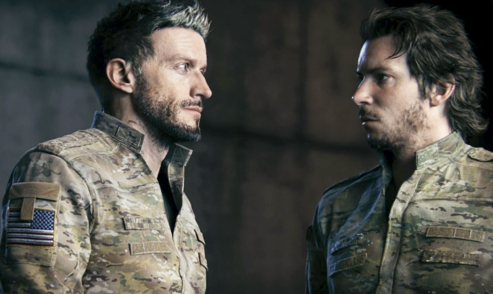 Gideon Emery (Gideon) and Troy Baker (Mitchell) in Call of Duty: Advanced Warfare