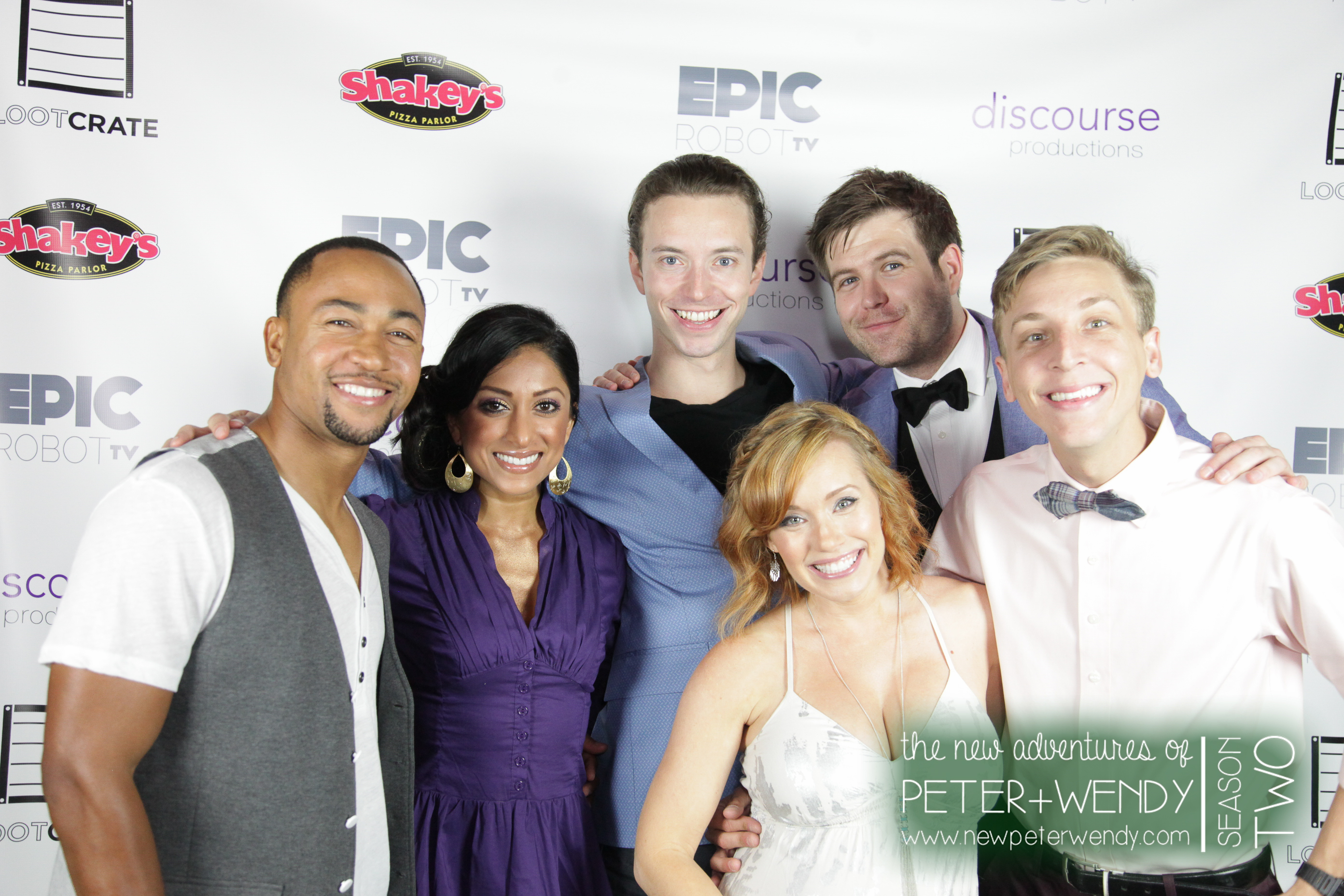 Lovlee Carroll, Graham Kurtz, Kyle Walters, Brennan Murray, Paula Rhodes and Percy Daggs III at the Season Two Red Carpet Premiere of The New Adventures of Peter and Wendy