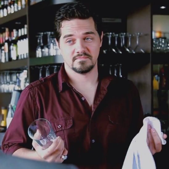 Justin Goldsmith as BARTENDER/NARRATOR in a Wild Turkey, American Honey commercial.