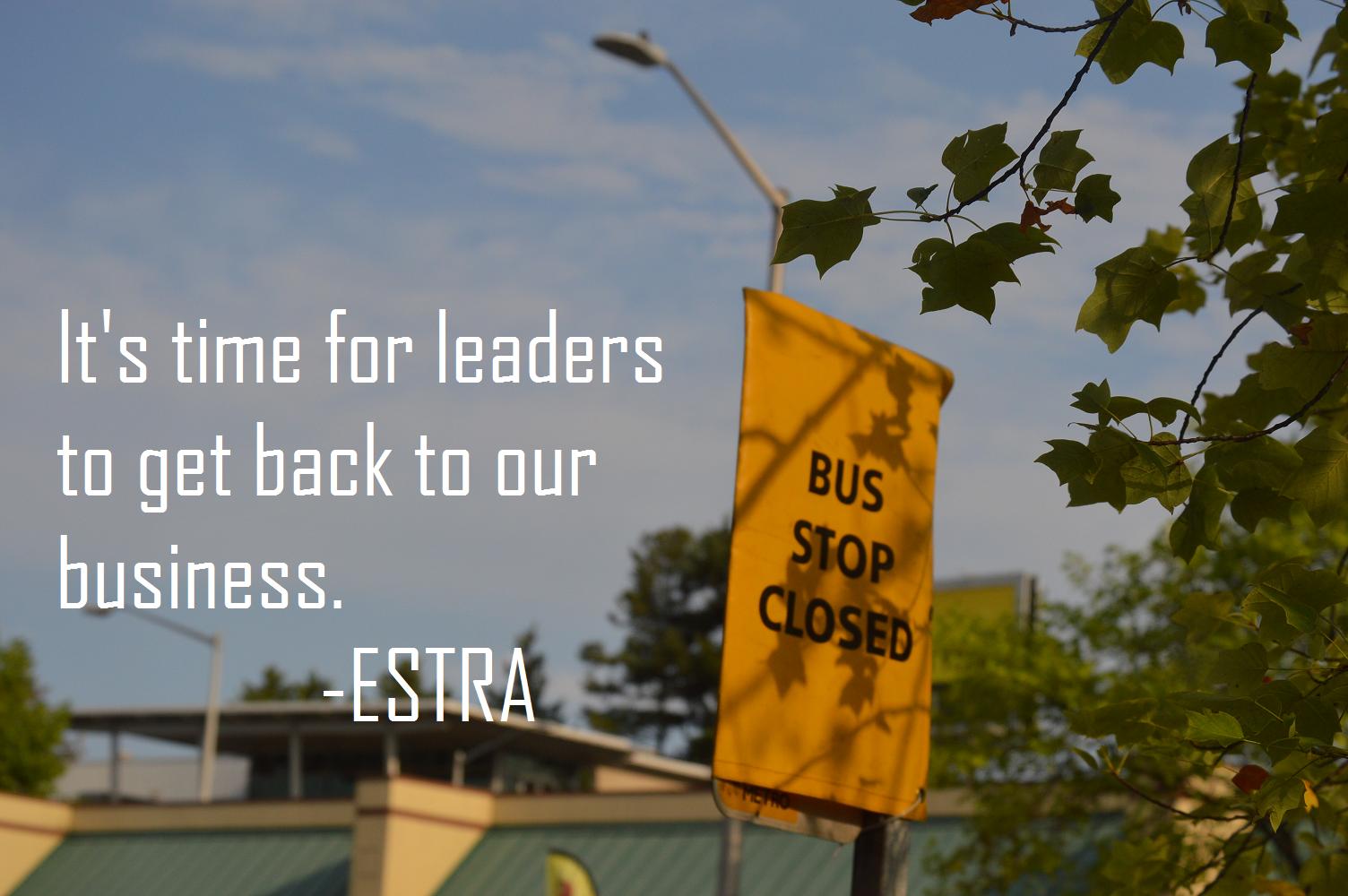 Businesses closing, not enough full-time jobs, and American Money abroad. Time to rethink whom should lead us. - ESTRA Seattle