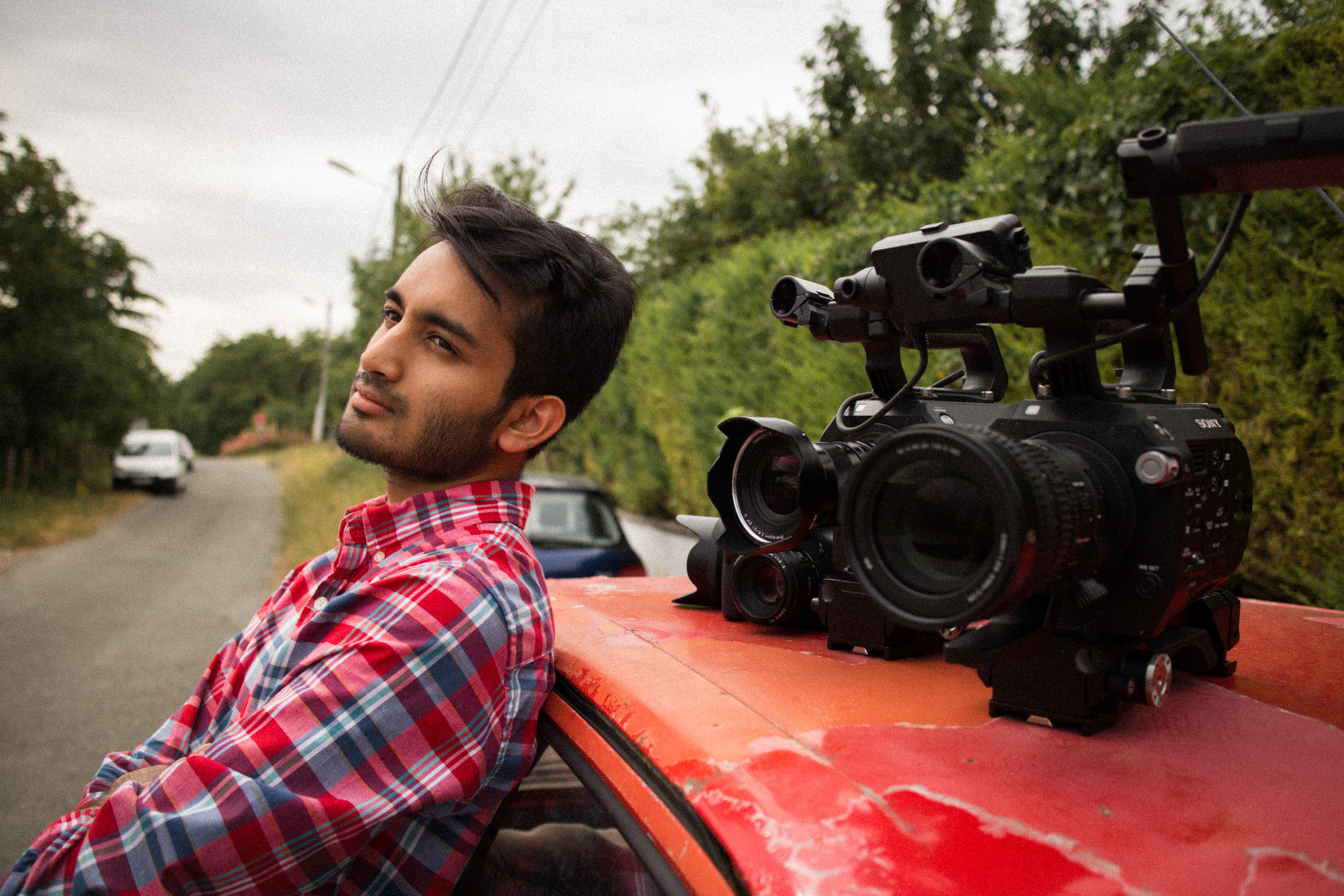 Shooting tests in Giverny, France.