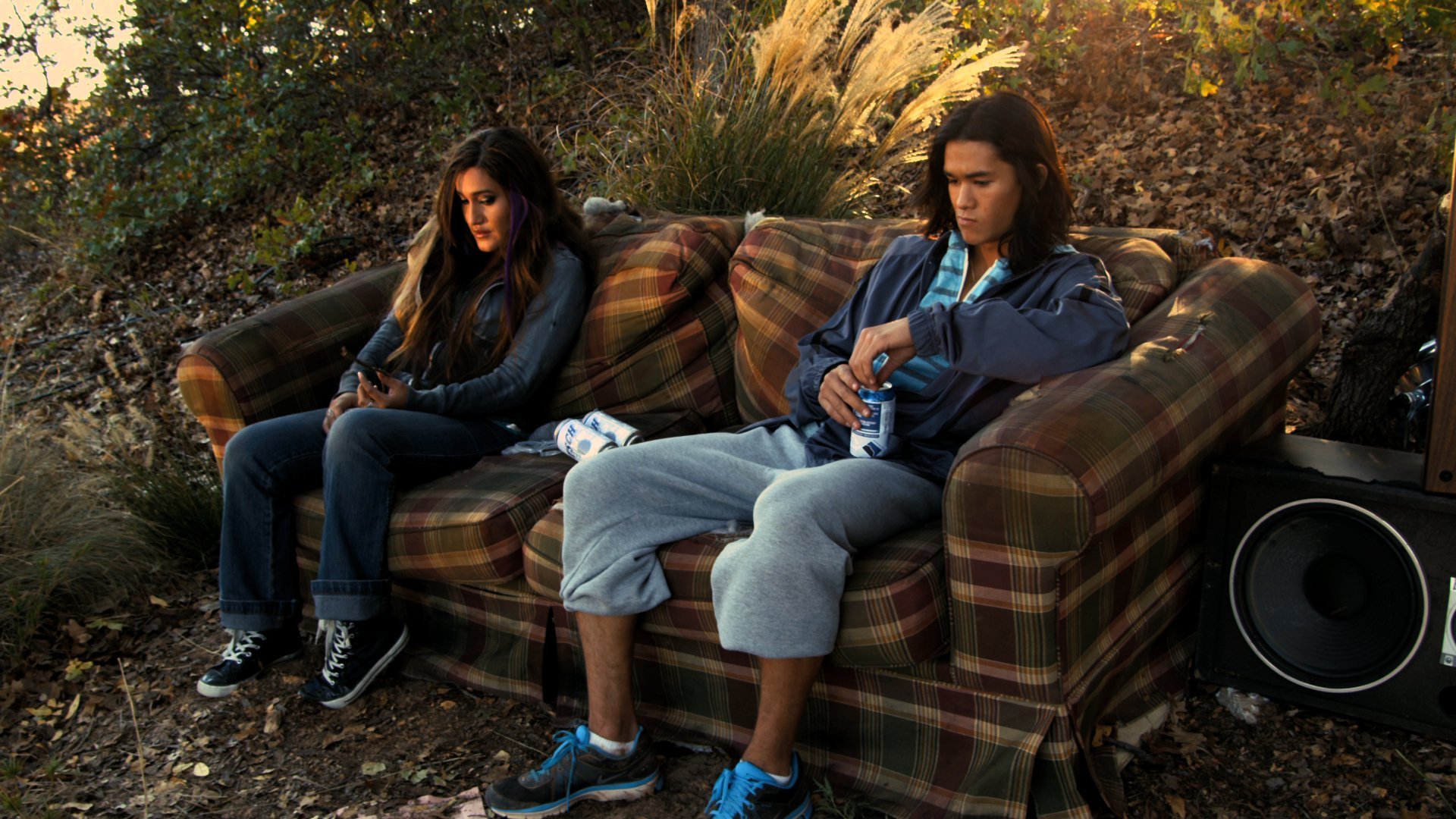 Booboo Stewart and Q'orianka Kilcher in Running Deer