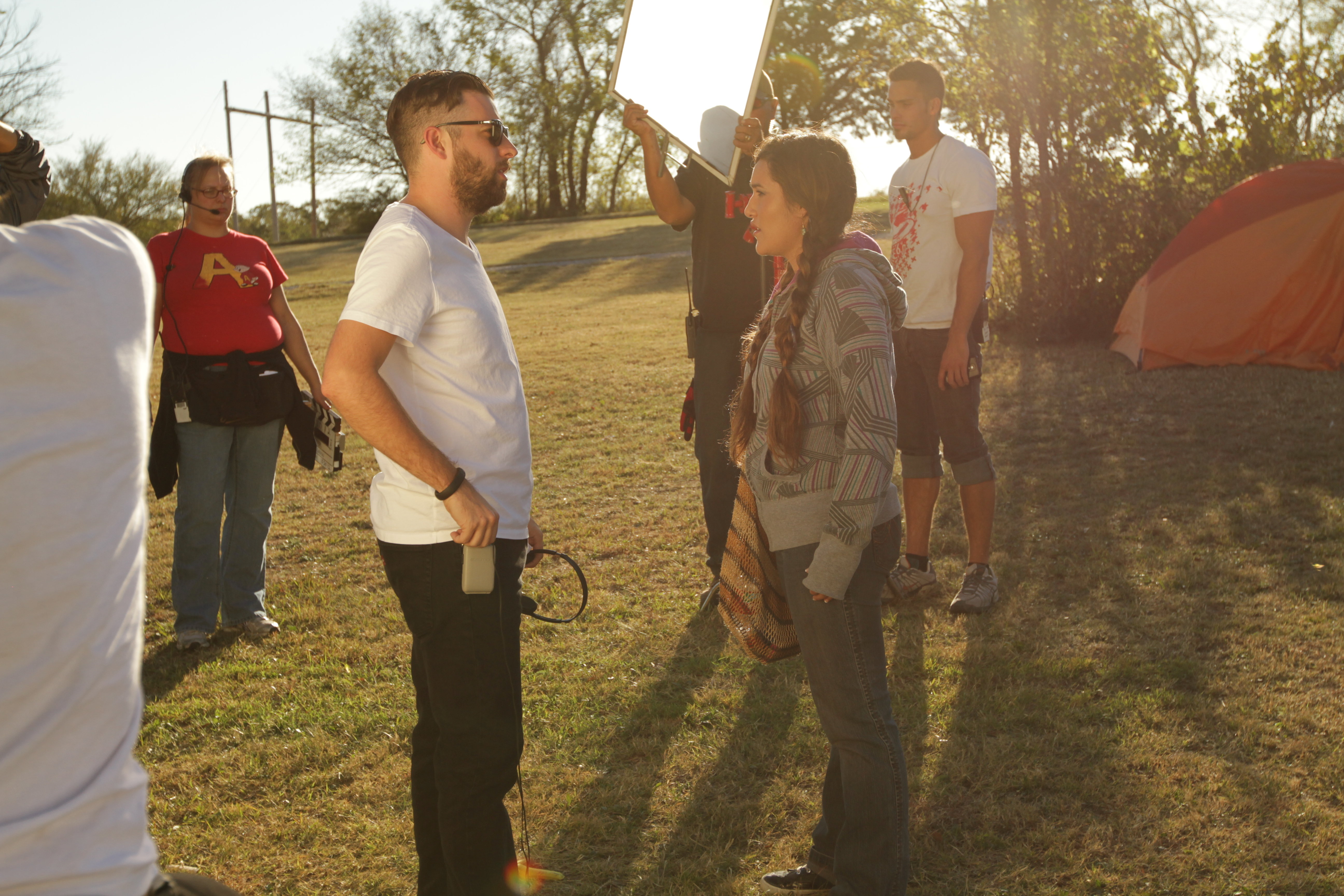 Q'orianka Kilcher and Brent Ryan Green in Running Deer (2013)