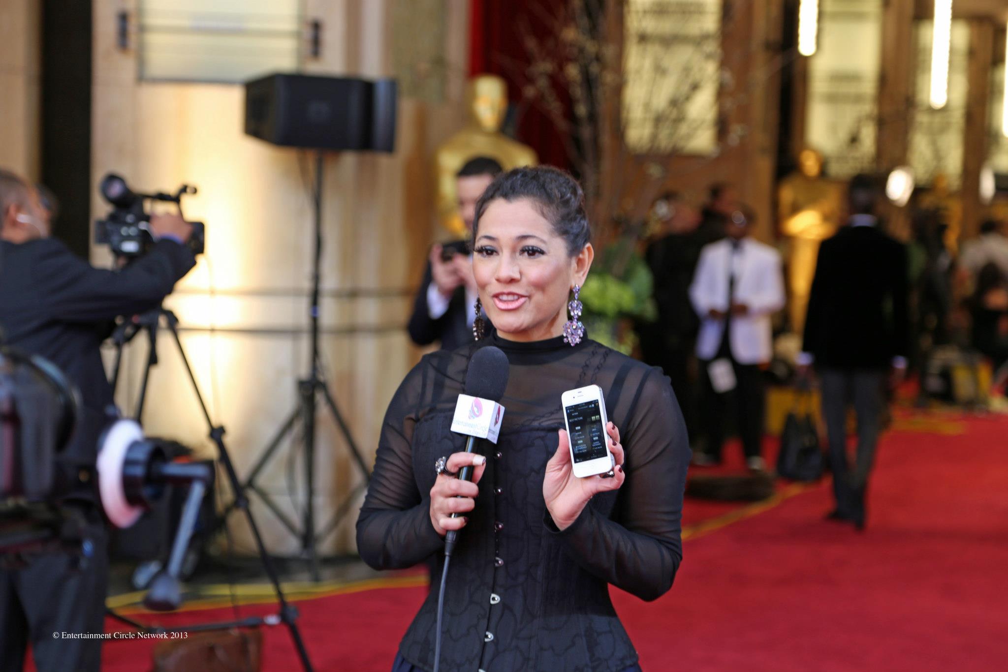 Reporting from the red carpet for Entertainment Circle on Oscar day of the 85th Academy Awards.