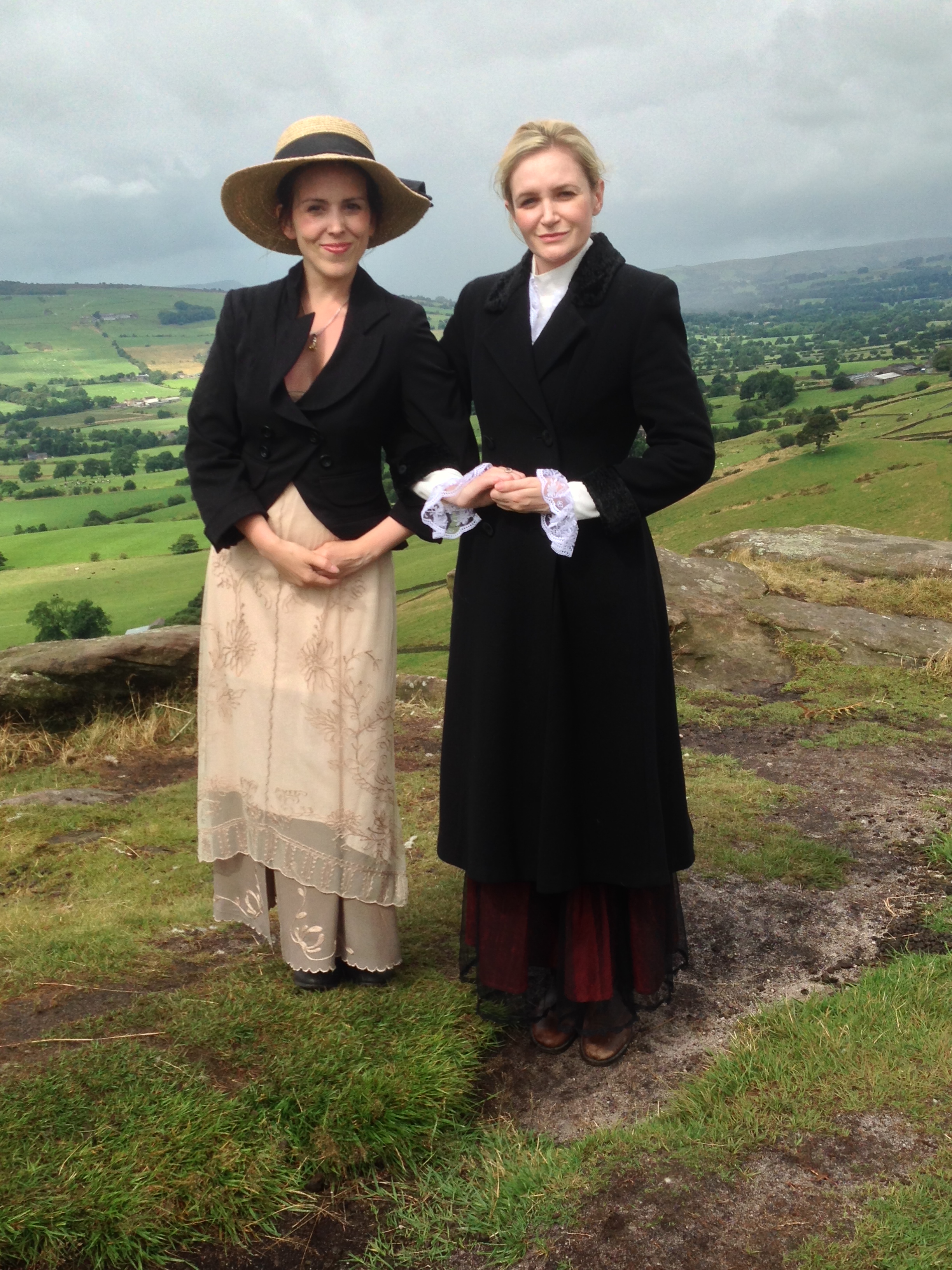 Actress Francesca Louise White and actress Gracie Kelly BTS on 'Time Awaits' by Pure Imagination Films