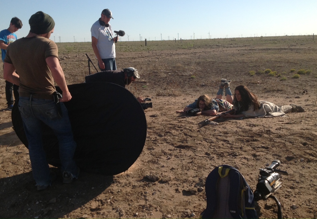 On location in New Mexico for the filming of 