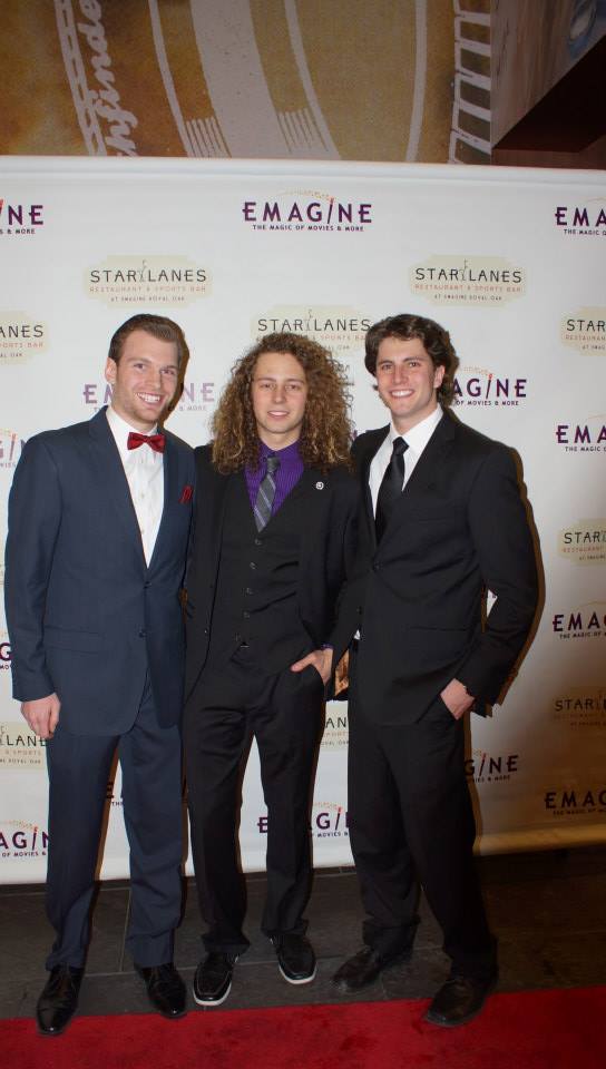 Producer Victor Lord (middle) with Producer Alex Rosenau (left) and Director Bret Miller (right) at a private screening event for Some Are Born.