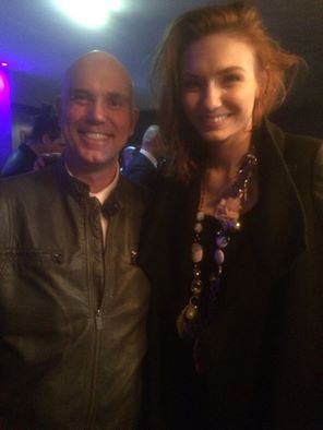 With Eleanor Tomlinson, at the premiere of Hackney´s Finest (30-03/15) In London. Film in which I took part as a Russian Thug.