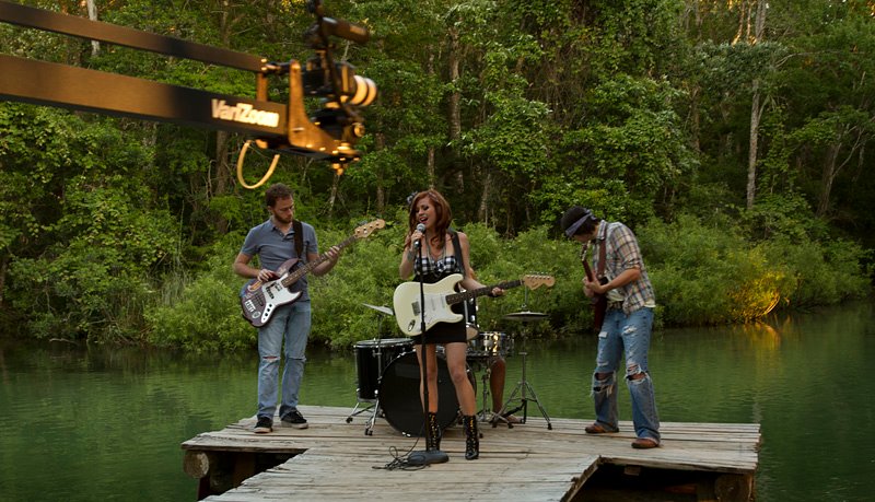 Dirty Blue Jeans Music video shoot- band scene