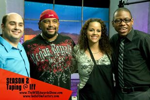 Will Edwards and Jon Paul Raniola with Irving and Sharon Harrell from TCs Rib Crib after the interview on The Will Edwards Show