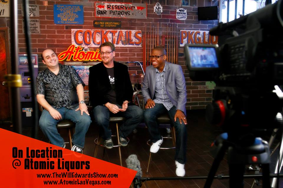 The Will Edwards Show on location at Atomic Liquors. Will Edwards, Derek Stonebarger and Jon Paul Raniola