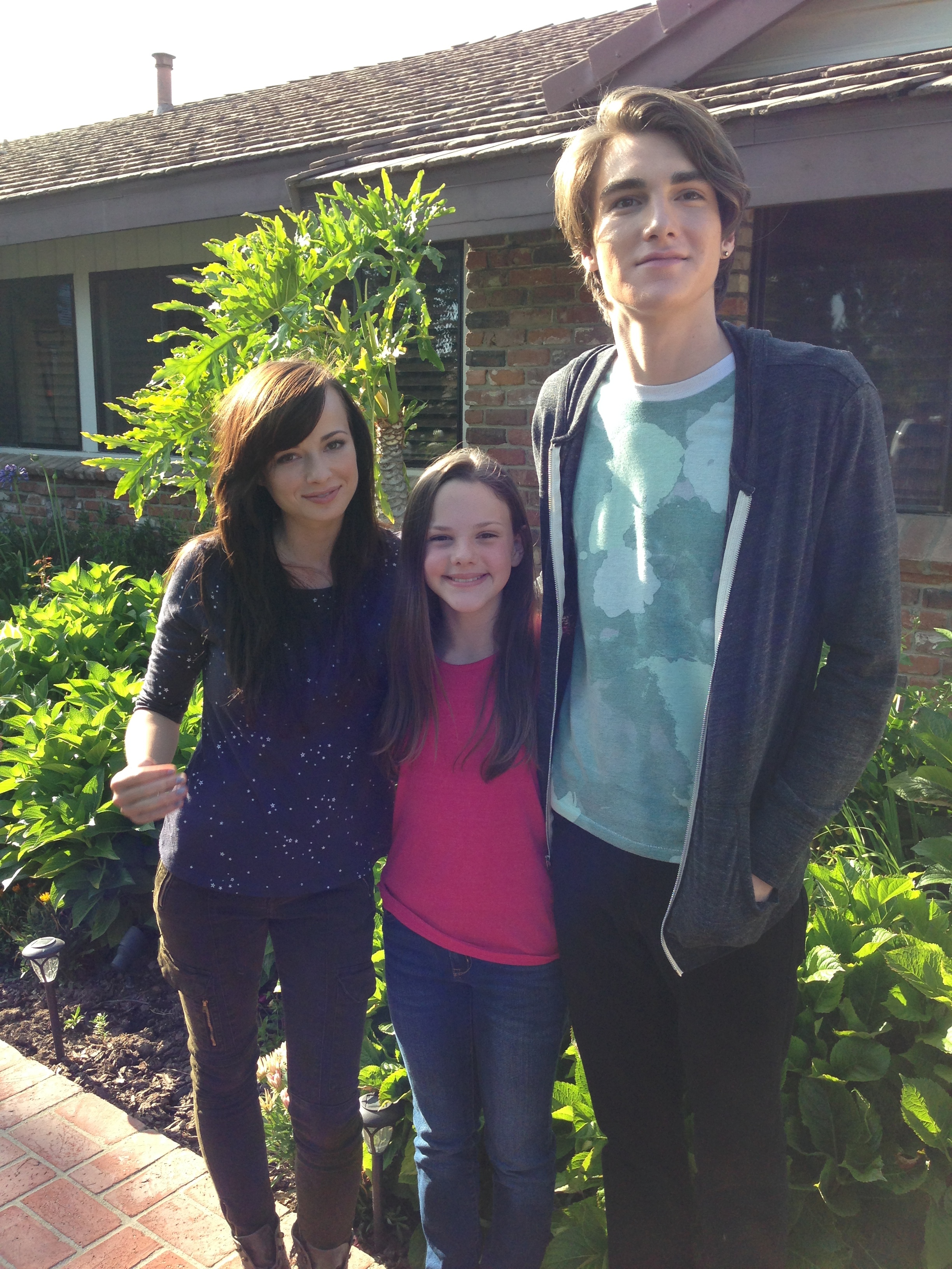 On set of Awkward with Ashley Rickards and Zak Henri