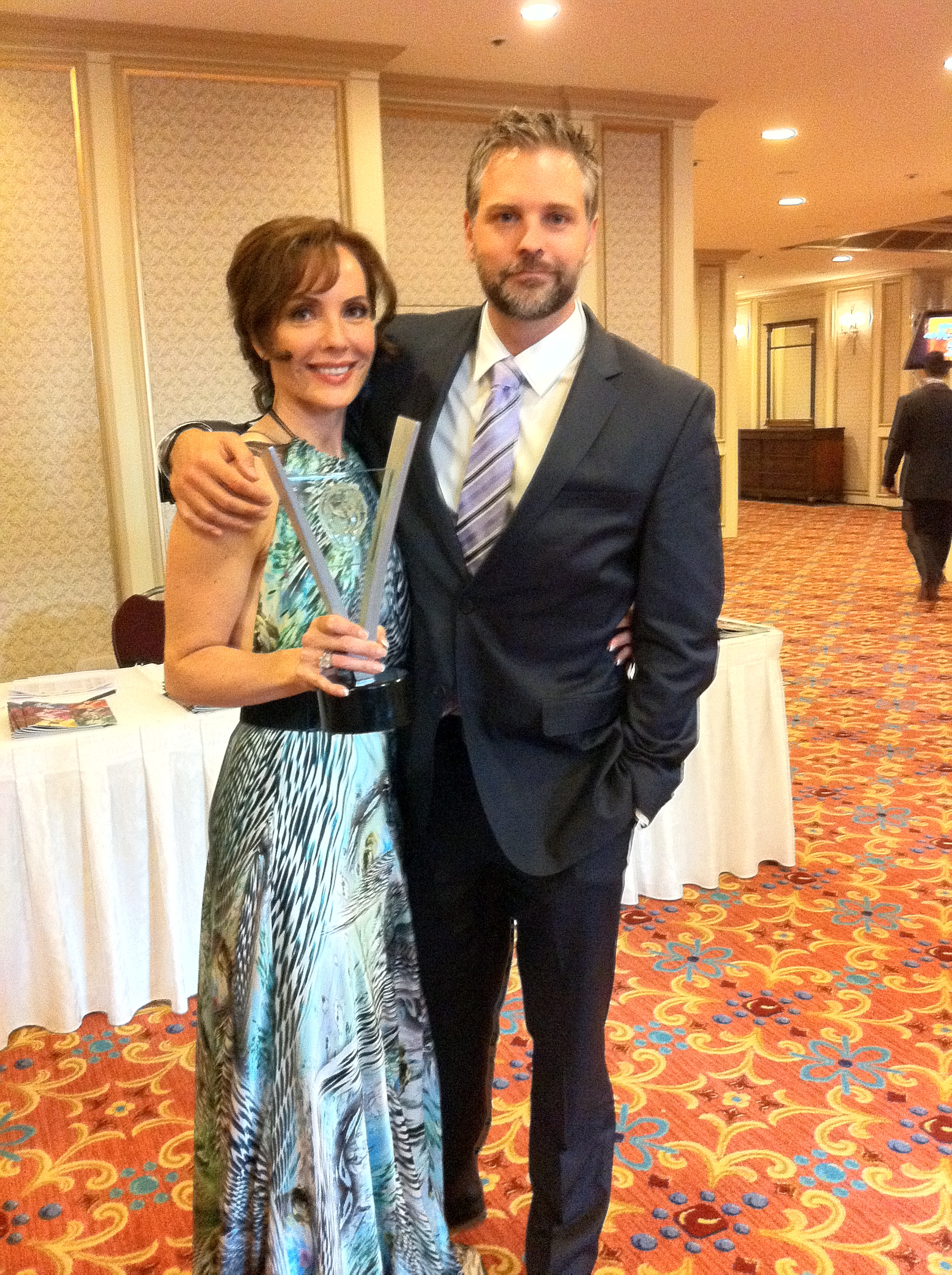 At the 2012 Leo Awards, with Laura Soltis.