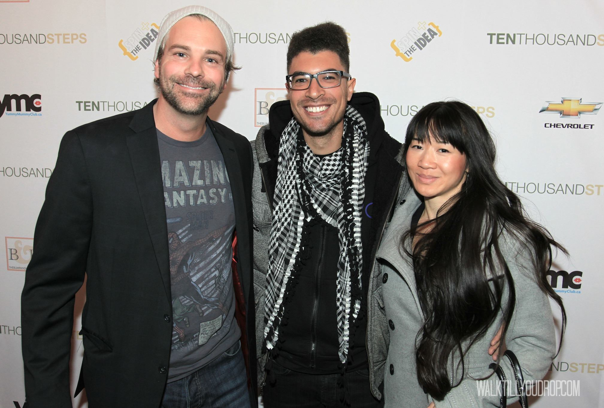 At the cast and crew screening of Ten Thousand Steps with lighting designer Juan Andres Hodgson and friend