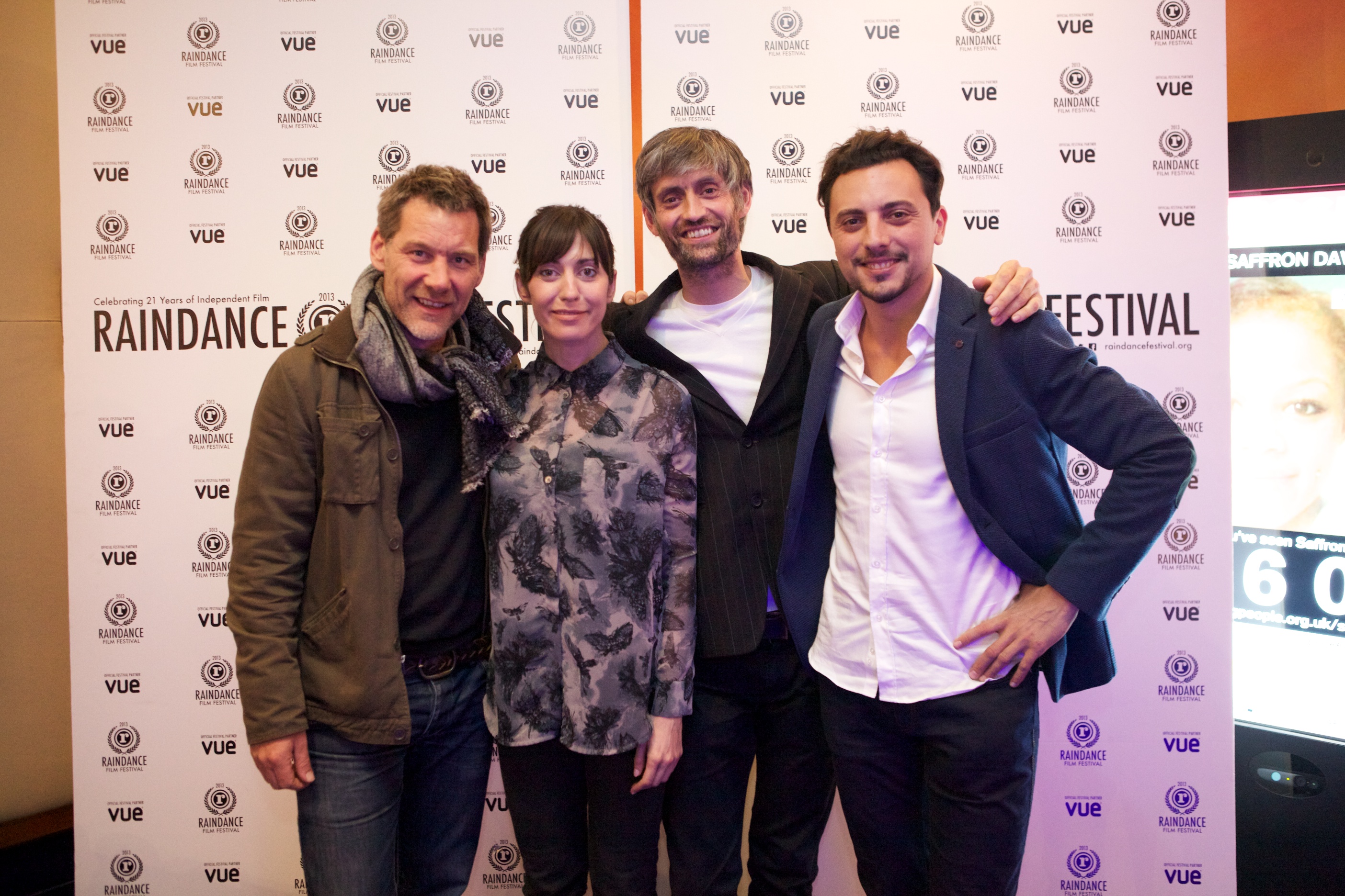 Gavin Northover, Andreea Paduraru, Jon Fairbairn and Jean Baptiste Fillon at the World Premiere of Soho Cigarette, Raindance Film Festival Sept 30th 2013