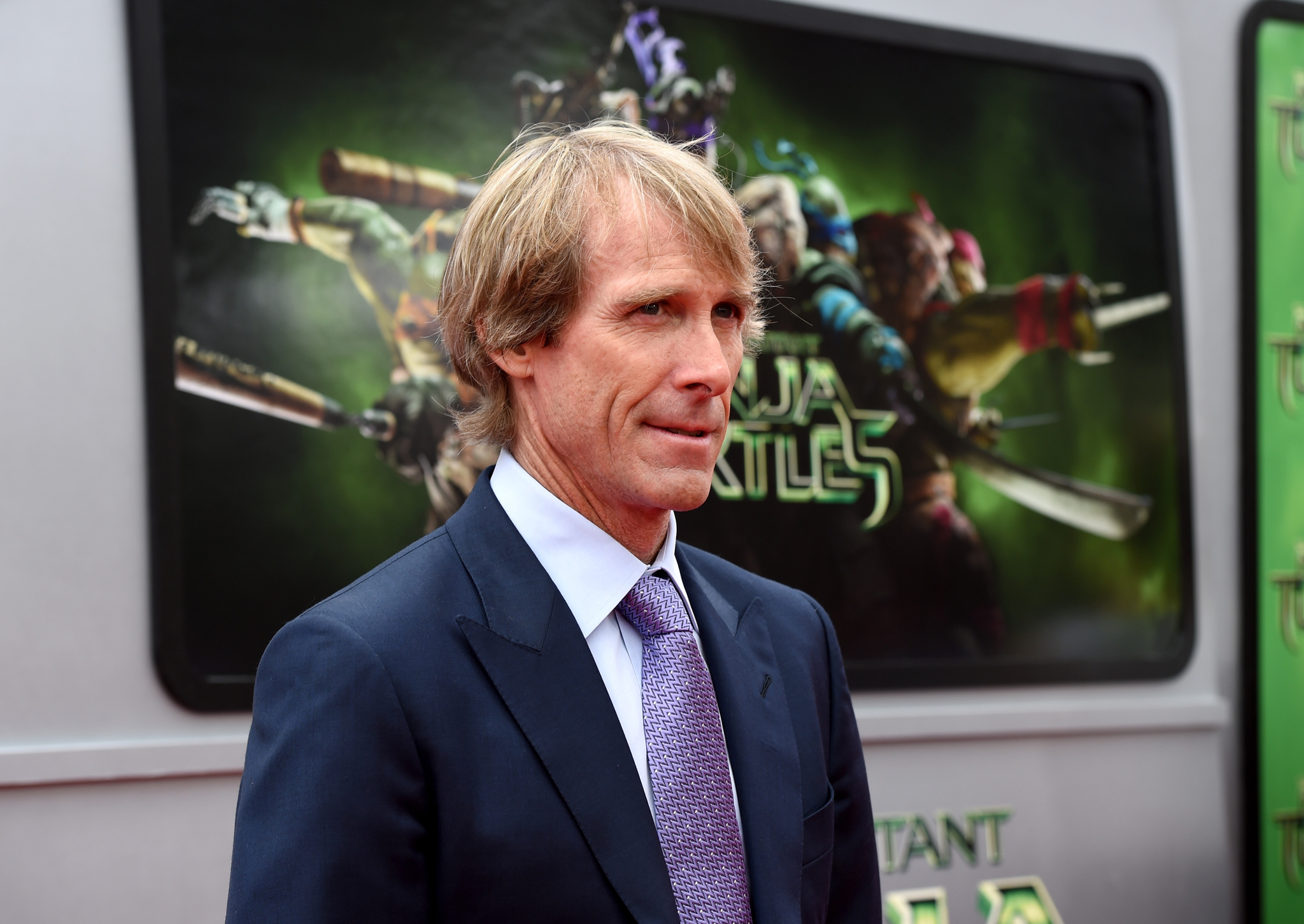 Michael Bay at event of Vezliukai nindzes (2014)